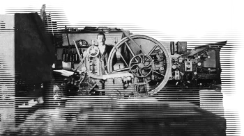 Der erste gewerbliche Kunde des EWBN, die Druckerei Tscherrig